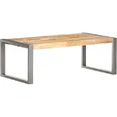 vidaXL Table basse 110x60x40 cm en bois massif avec finition palissandre