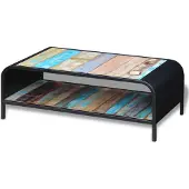 vidaXL Table basse en vieux bois massif