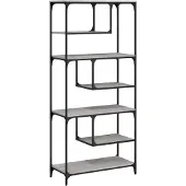 vidaXL Bibliothèque sonoma gris 81x36x176 cm bois d'ingénierie