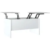 vidaXL Table basse blanc brillant 80 x 50 x 42,5 cm en aggloméré