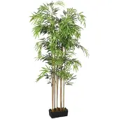 vidaXL Bambou artificiel 500 feuilles 80 cm vert