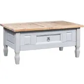 vidaXL Table basse de style mexicain en pin gris 100x60x45 cm