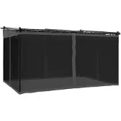 vidaXL Pavillon avec parois en filet anthracite 4x3 m acier