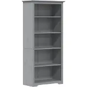 vidaXL Bibliothèque BODO gris 82x40x173 cm bois pin massif 5 niveaux