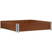 vidaXL Jardinière marron 100x100 cm bois massif de pin