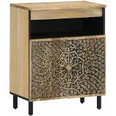 vidaXL Armoire d'appoint 60x33x75 cm bois massif mangue