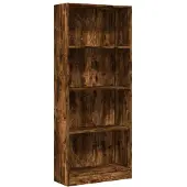 vidaXL Bibliothèque chêne fumé 60x24x143 cm bois d'ingénierie
