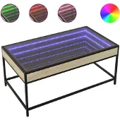 vidaXL Table basse avec Infinity-LED Chêne Sonoma 90x50x41 cm