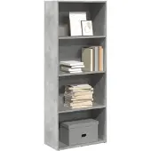 vidaXL Bibliothèque gris béton 60x30x152 cm bois d'ingénierie