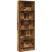 vidaXL Bibliothèque vieux bois 60x24x176 cm bois d'ingénierie