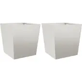 vidaXL Jardinières 2 pcs 50x50x50 cm acier inoxydable
