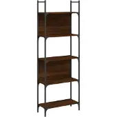 vidaXL Bibliothèque à 5 niveaux chêne marron 60,5x24x166,5 cm