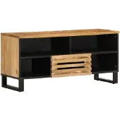 vidaXL Armoire TV 100x34x46 cm Bois de manguier massif rugueux