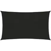 vidaXL Voile d'ombrage 160 g/m² Noir 5x8 m PEHD