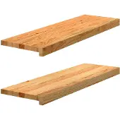 vidaXL Marches d'escalier 2 pcs marron clair 80x30x2 cm chêne massif