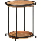 vidaXL Table d'appoint Ø55x60 cm bois massif d'acacia