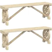 vidaXL Bancs de jardin 2 pcs. Sapin massif
