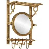 vidaXL Porte-bagages avec cintres et miroir mural aluminium