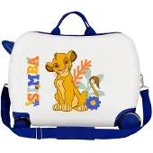 Disney unisex pour enfant. 2659821 Valise pour enfants 2 roues multidirectionnelles Simba couleurs blanc, bleu -38x50x20cm (OSFA), ABS/Polyc