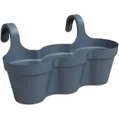 Artevasi Pot Artevasi - Capri Triple - Balcon - Bleu Ardoise - L54 X P30,5 X H28 Cm