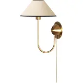 Globen Lighting Applique Murale , IRIS, Beige, Salon / séjour, Tissu / textile, Scandinave