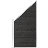 vidaXL Élément de clôture WPC 95x(105-180) cm Gris