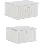 Relaxdays 2x bacs-de-rangement (30 cm, 2x)