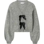 Name it Cardigan 'NKFRINA' gris chiné / noir