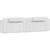 vidaXL Coussin de tête de lit Blanc 200 cm similicuir