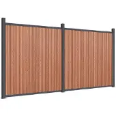 vidaXL Élément de clôture brun 353x186 cm WPC