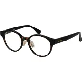 Max Mara Monture de lunettes femme - - Rectangulaire - Acétate - 49/19/145 - Décontracté - Dark Havana - Transparent