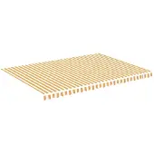vidaXL Tissu de store jaune et blanc 5x3,5 m