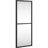 vidaXL Miroir mural noir 20x50 cm rectangulaire fer