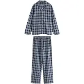 Next Pyjama long bleu marine / blanc