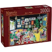 Magnolia Puzzle Les souvenirs de voyage - 1000 Teile Puzzle Spaß