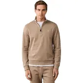 Hackett London pour homme. HM5800151 Sweat à demi-fermeture éclair beige (XL), Casuel, Coton, Manche longue