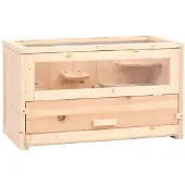 vidaXL Cage à hamster 60x30x35 cm Sapin massif