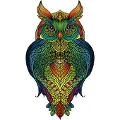 Gigamic Puzzle Eureka Rainbow Wooden Hibou 137 pièces
