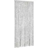 vidaXL Rideau anti-mouches gris 56x185 cm chenille