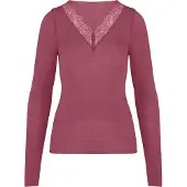 Hunkemoller T-shirt 'V-neck with Cashmere' rose ancienne