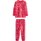 Next Pyjama 'Familien' rouge / blanc