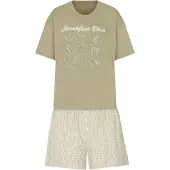 Hunkemoller Shorty olive / blanc