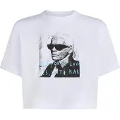 Karl lagerfeld JEANS T-shirt 'KLJ X Pietro Terzini' bleu clair / noir / blanc