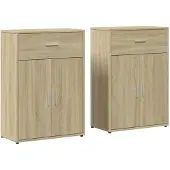 vidaXL Sideboards 2 pcs. chêne Sonoma 60x30x84 cm bois composite