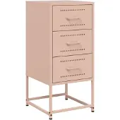 vidaXL Table de chevet rose 36x39x78 cm acier