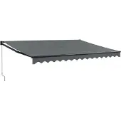 vidaXL Auvent rétractable Anthracite 4x3 m Tissu et aluminium