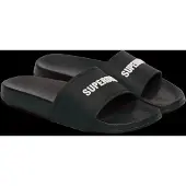 Superdry Homme Imprimé Premium Claquettes De Piscine, Noir &amp; Blanc, Pointure: 8-9