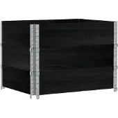 vidaXL Jardinière noir 80x60 cm bois massif de pin