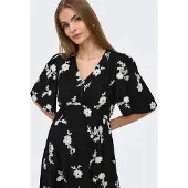 ONLY Maternity Robe-chemise 'OLMElsi' noir / blanc