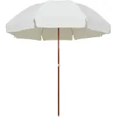 vidaXL Parasol avec mât en acier 300 cm sable